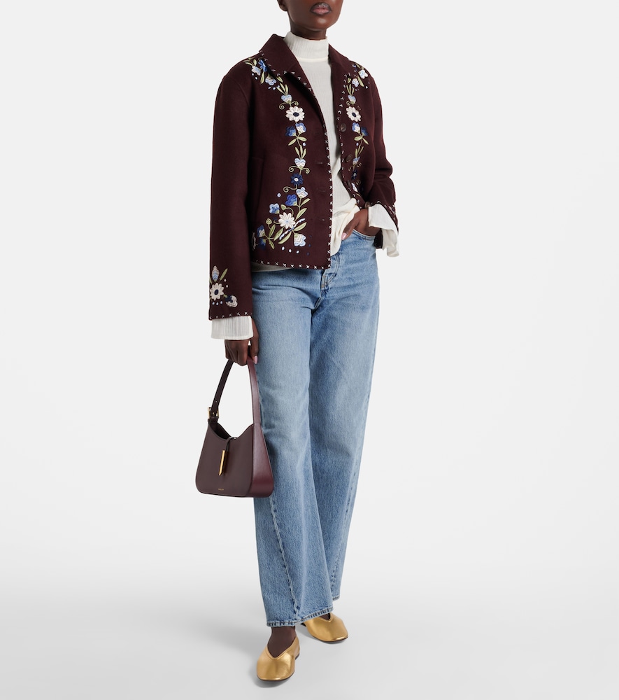  Rixo Rixo Jude Embroidered Wool-blend Jacket 