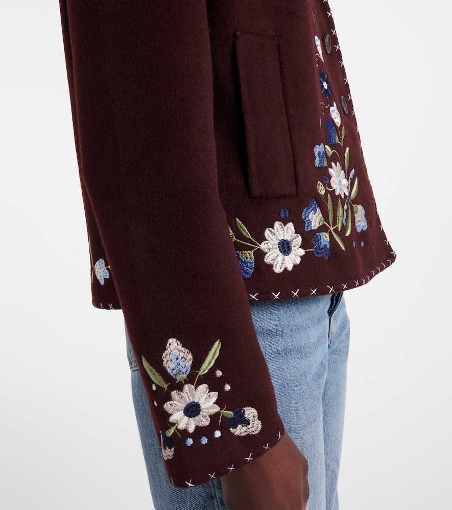  Rixo Rixo Jude Embroidered Wool-blend Jacket 