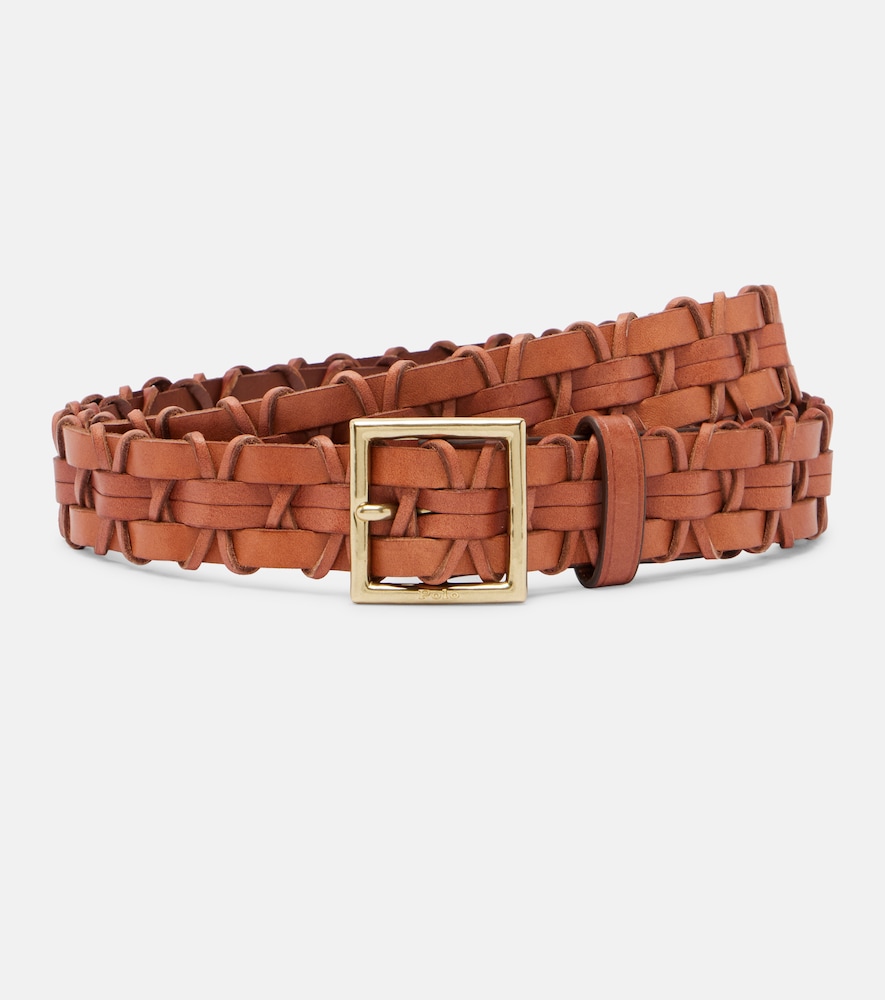 Polo Ralph Lauren Women's Brown Braided Leather Belt Inch Size 35.5 - Mytheresa