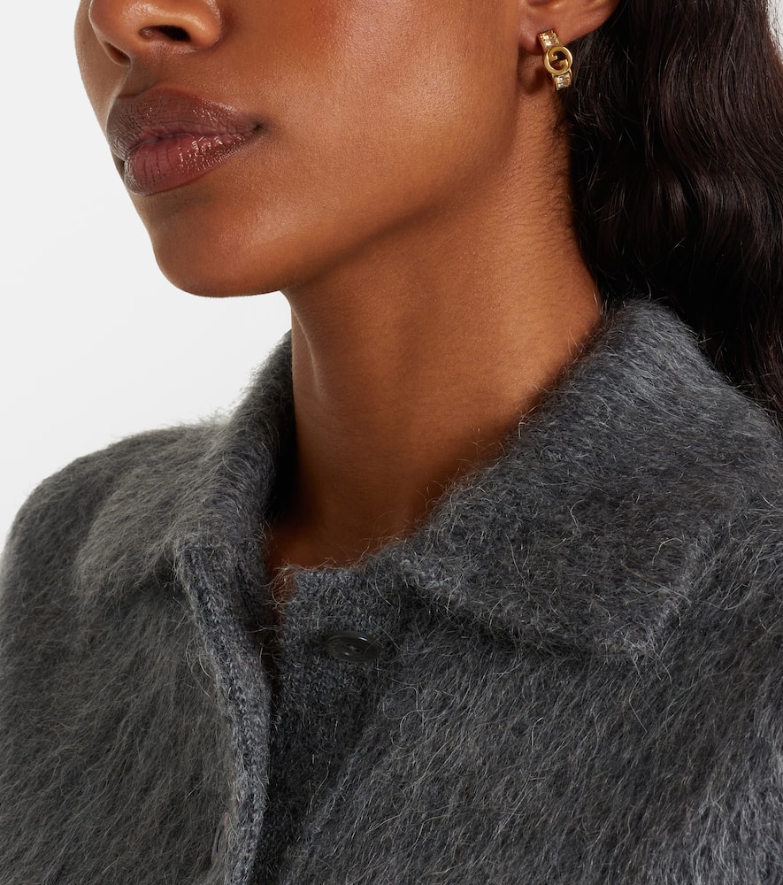 Gucci Blondie Embellished Earrings In Gold