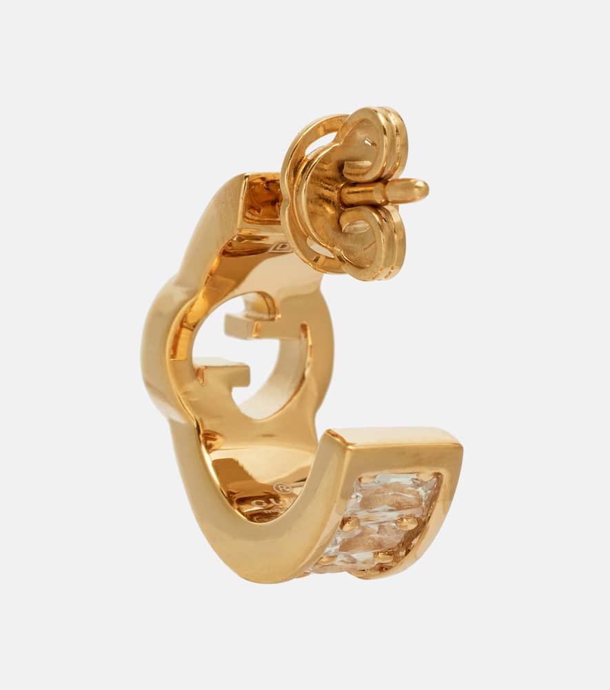Gucci Blondie Embellished Earrings In Gold
