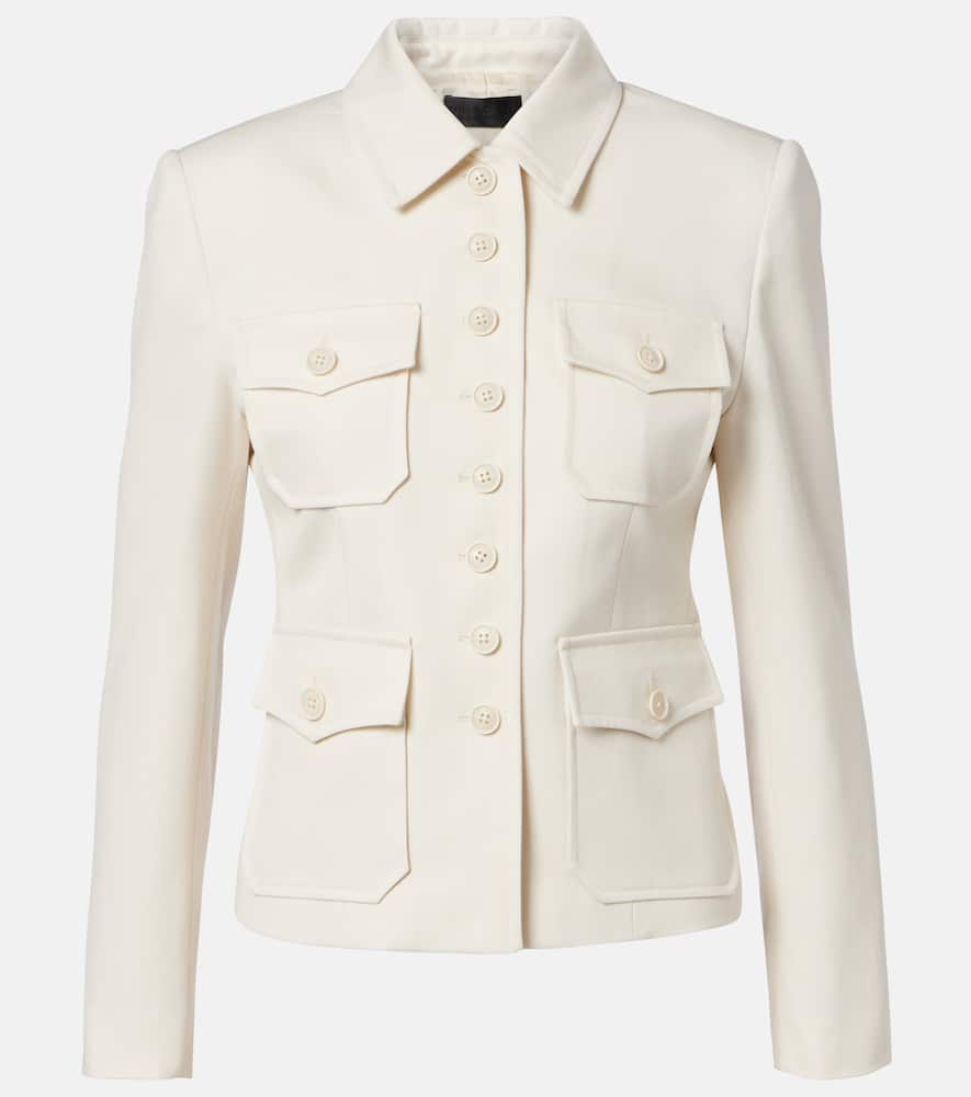 Nili Lotan Jamison Virgin Wool Jacket In White