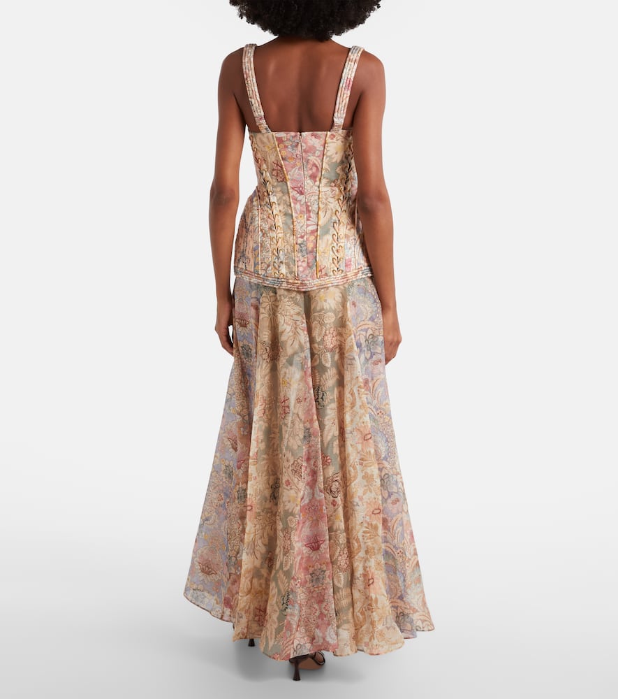 Zimmermann Rebellion Floral Linen Gown In Multi