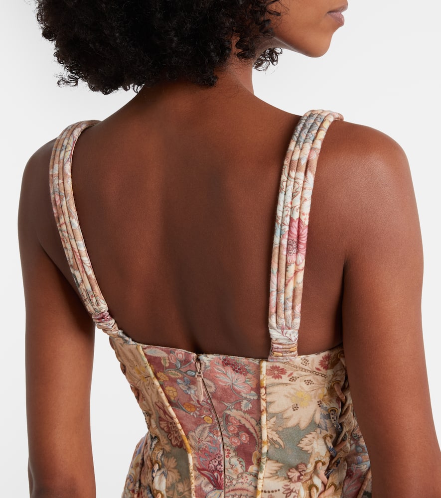 Zimmermann Rebellion Floral Linen Gown In Multi
