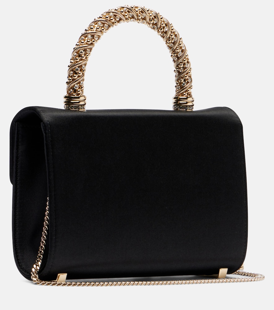  Roger Vivier Roger Vivier Jewel Efflorescence Mini Satin Top-handle Bag 
