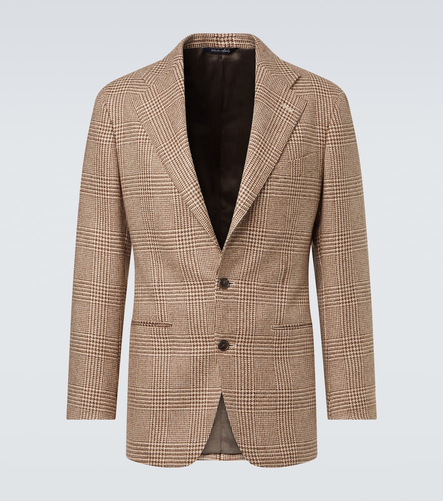 Saman Amel Prince of Wales check alpaca blazer