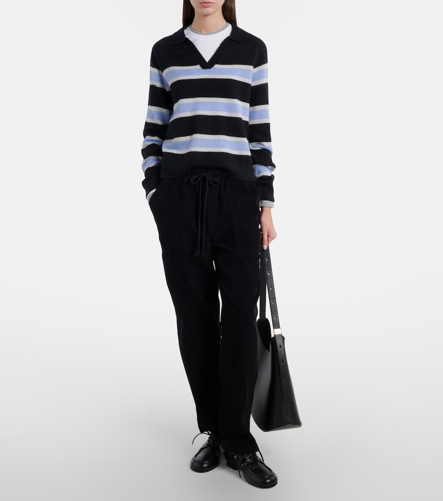 Velvet Everlake striped polo sweater