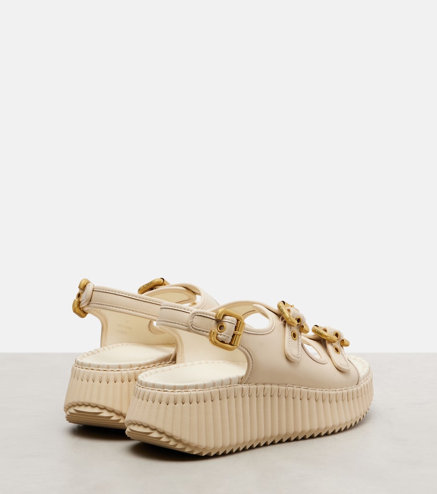  Chloe Chloe Nama Leather Platform Sandals 