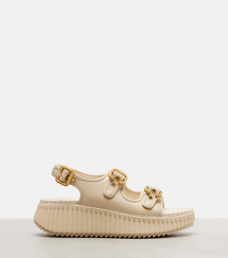  Chloe Chloe Nama Leather Platform Sandals 
