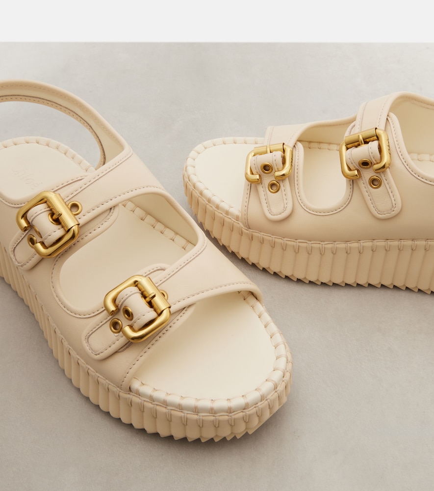 Nama leather platform sandals