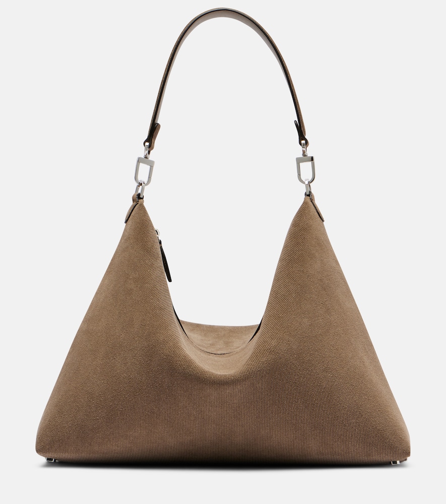 Toteme Bevel Medium suede shoulder bag