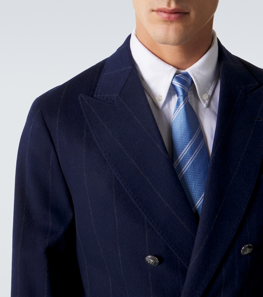  Brunello Cucinelli Brunello Cucinelli Striped Silk Tie 