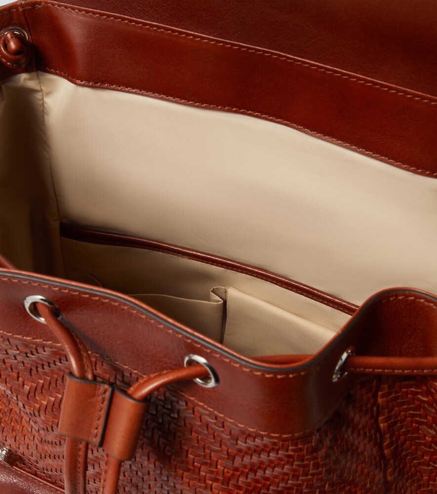  Brunello Cucinelli Brunello Cucinelli City Leather Backpack 