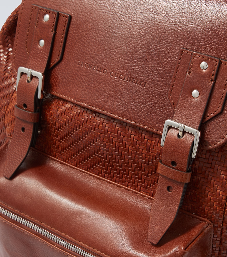  Brunello Cucinelli Brunello Cucinelli City Leather Backpack 