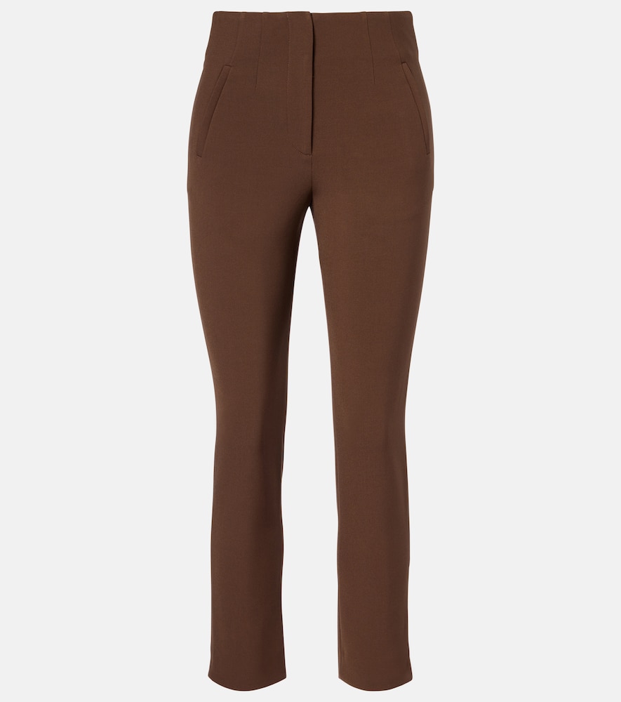 Veronica Beard Women's Brown Stila Cropped Slim Pants Uk Size 14