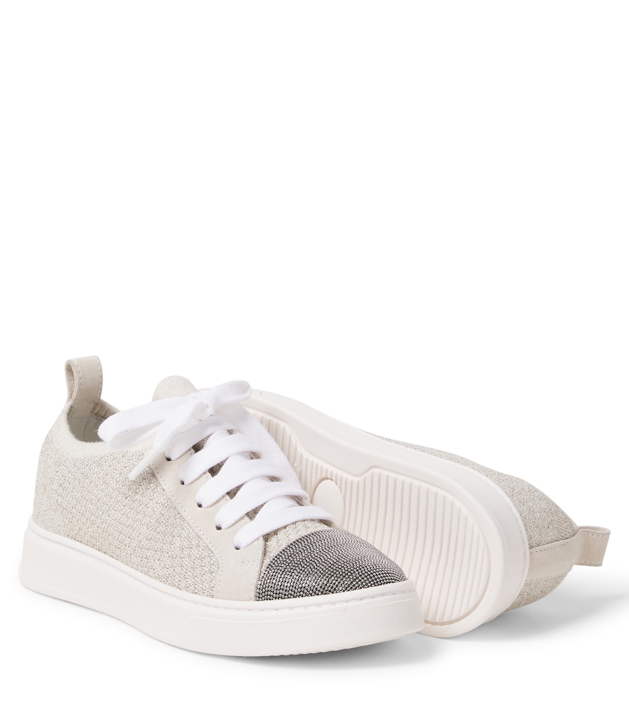  Brunello Cucinelli Kids Brunello Cucinelli Kids Sneakers Monili Aus Strick 