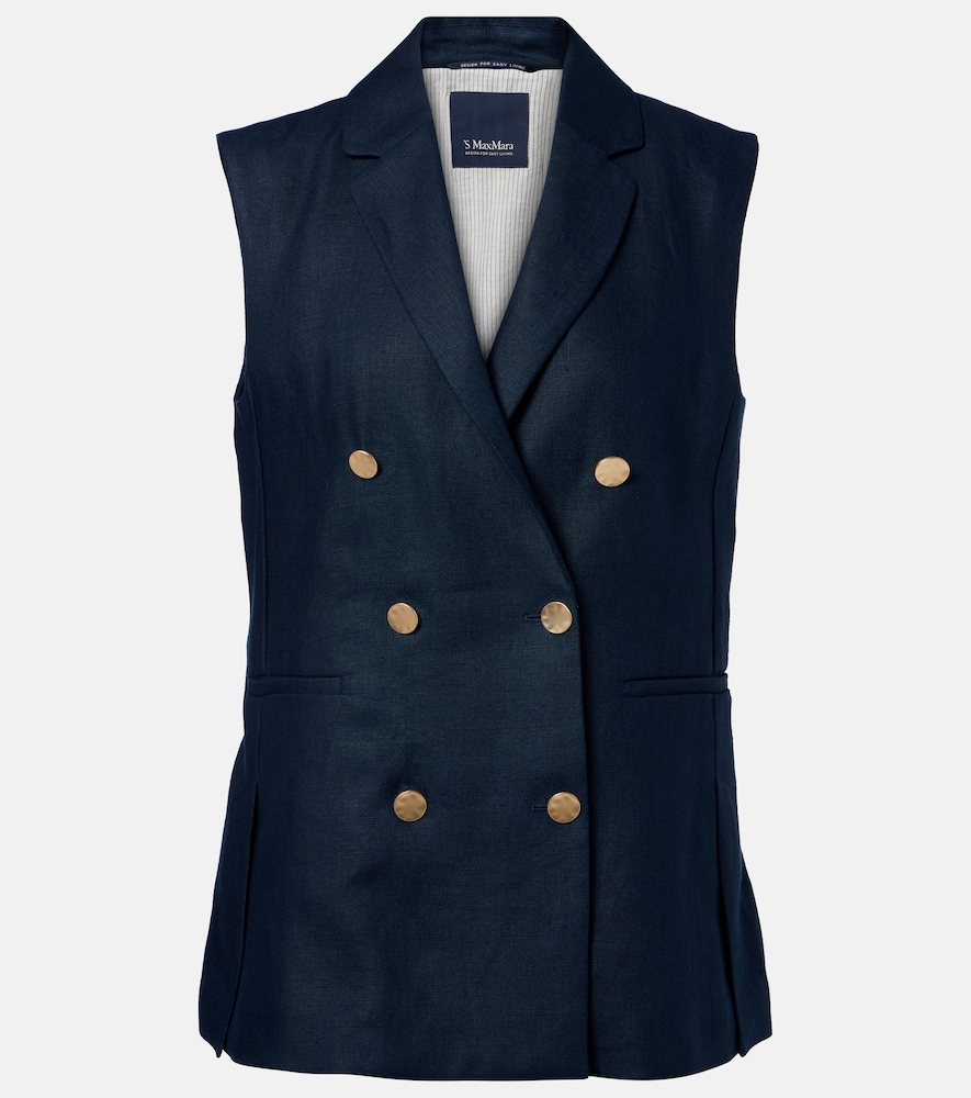 'S Max Mara Bird linen vest