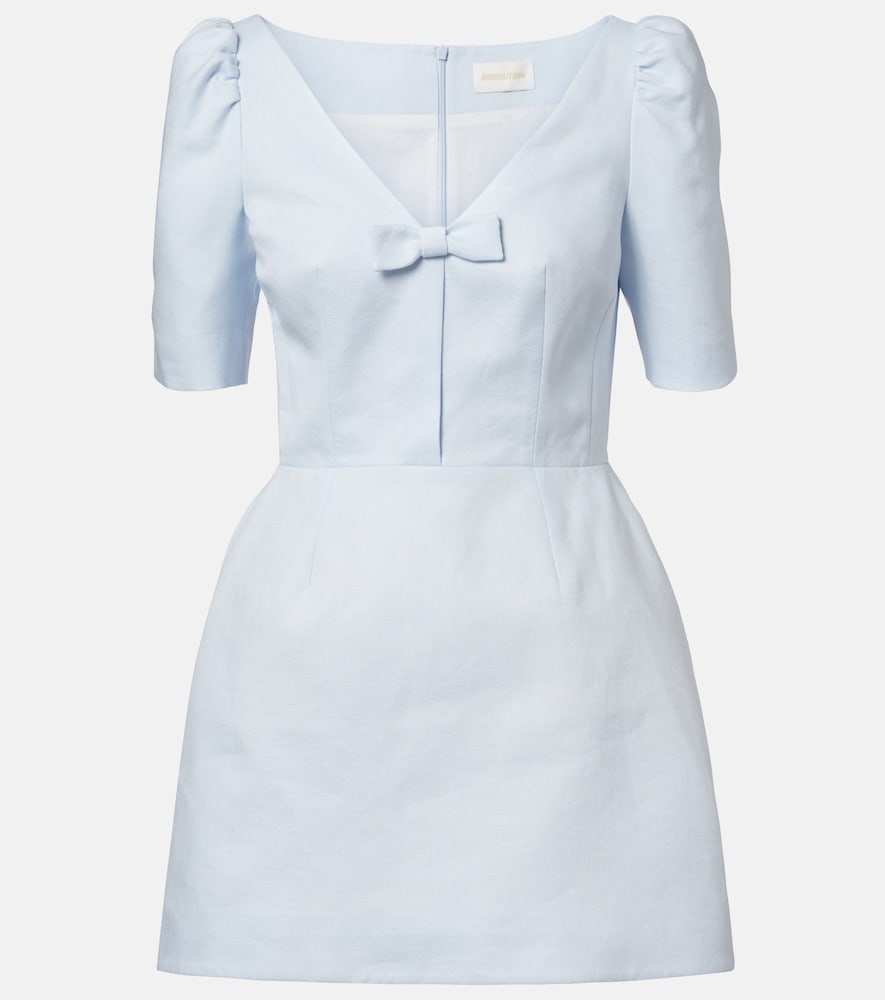 Shushu/Tong Bow-detail linen minidress