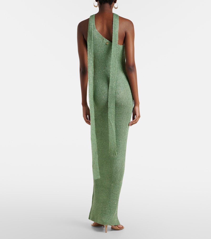  Bananhot Bananhot Aretha Sequined One-shoulder Maxi Dress 