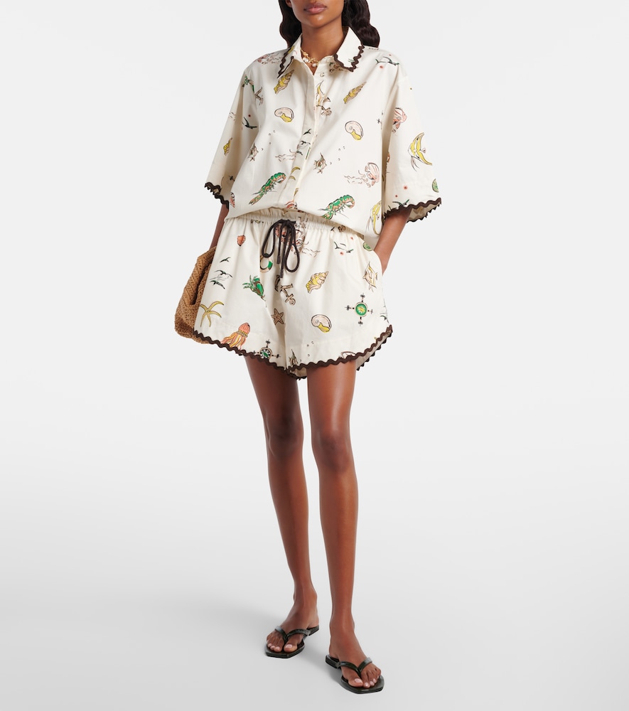 Alémais Printed cotton shorts