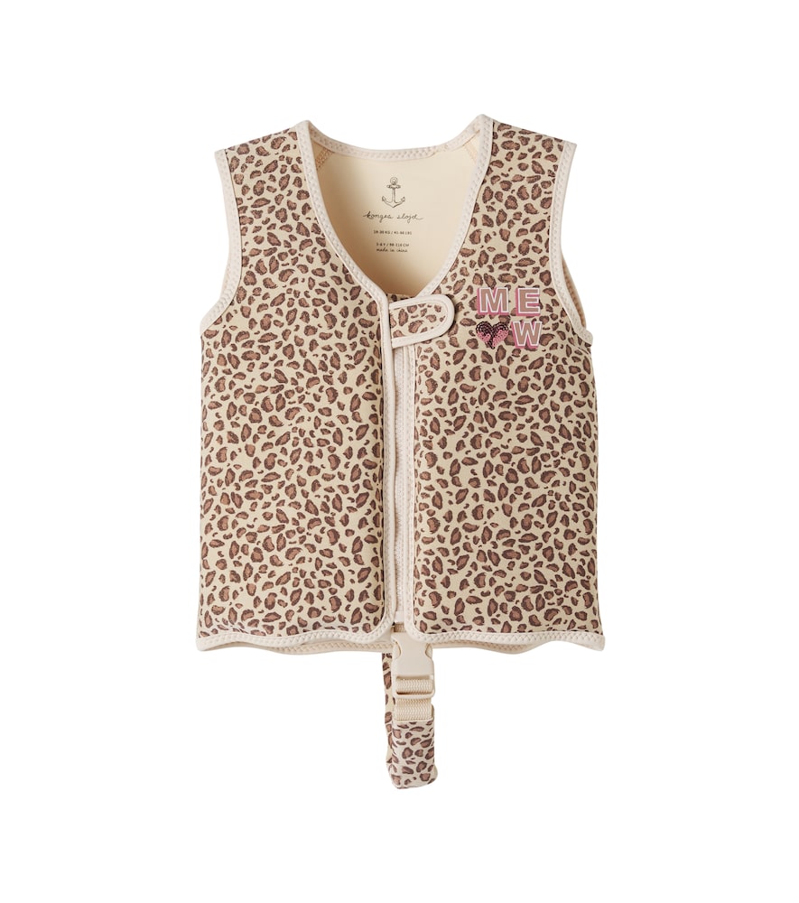 Konges Slojd Brown Kitty Leopard-Print Embellished Swim Vest - Mytheresa