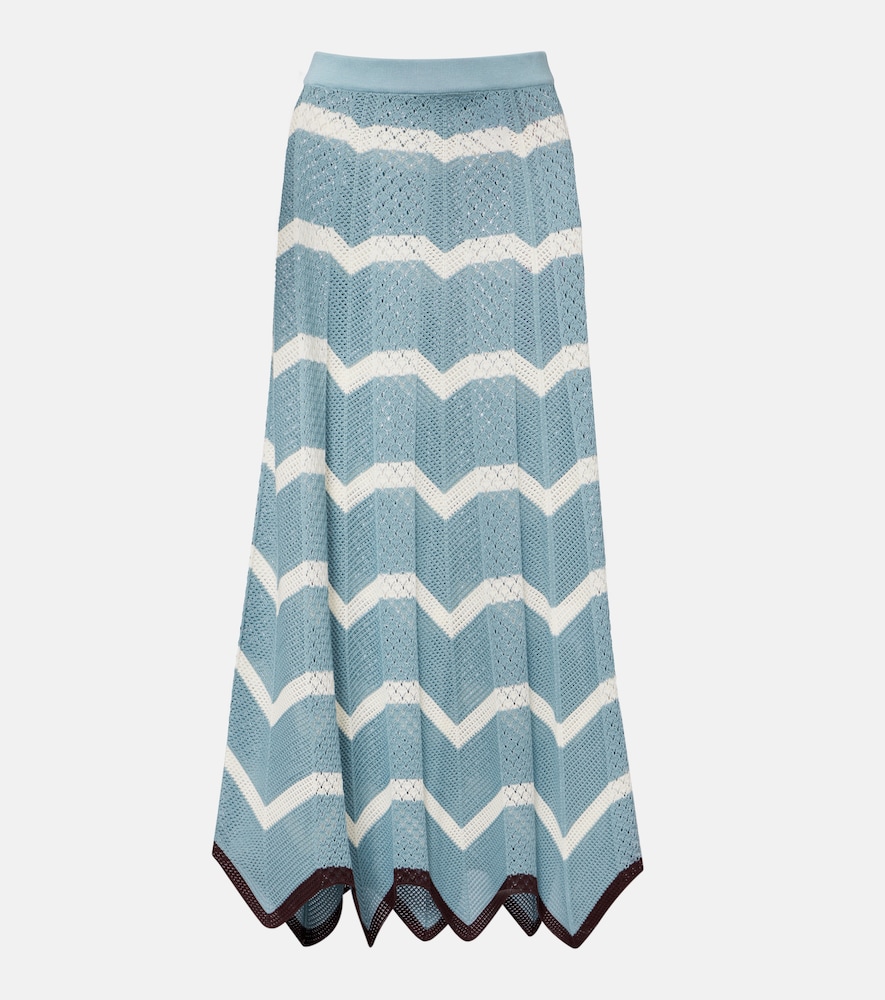 Gonna Chevron in cotone crochet
