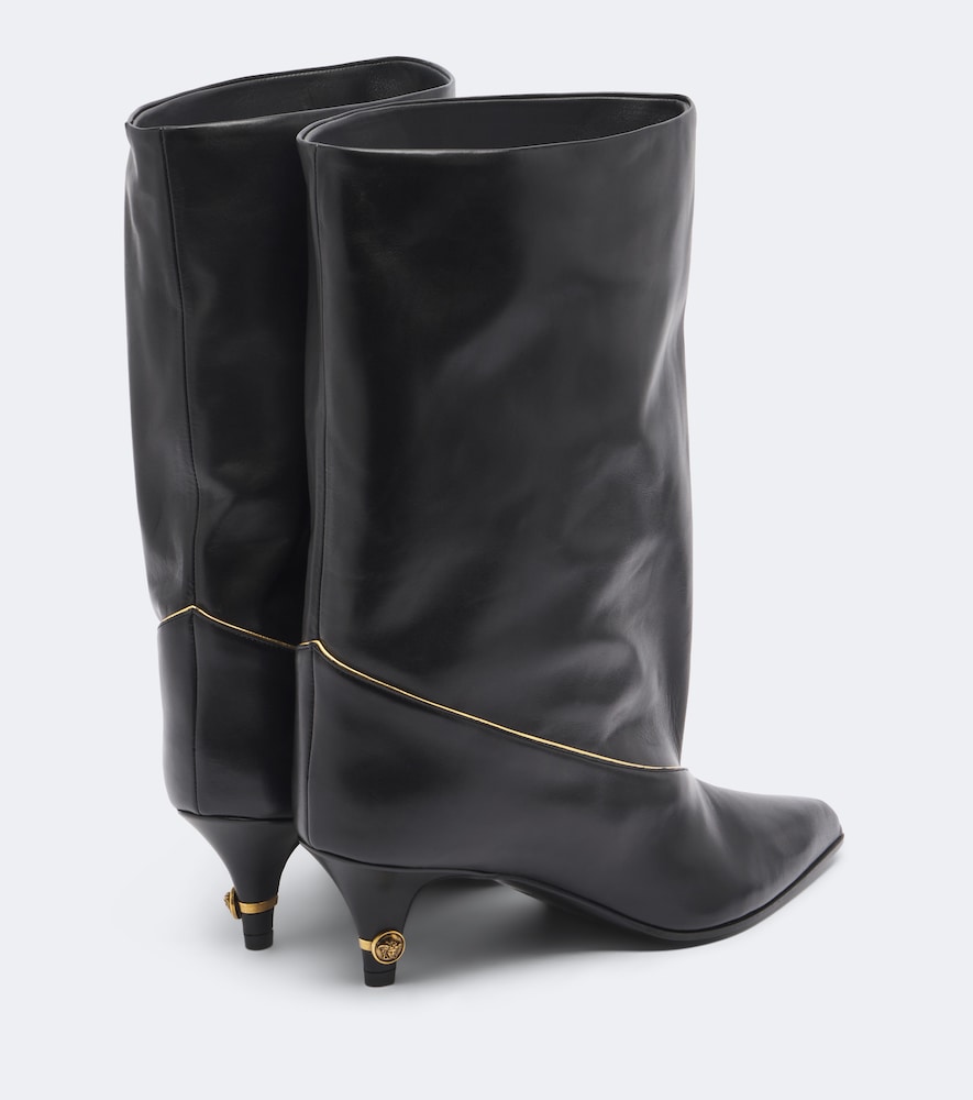 Medusa Leather Mid-Calf Boots