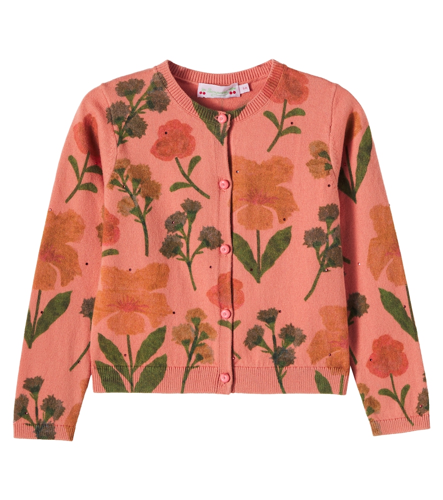 Cardigan Mina in cotone e cashmere a fiori