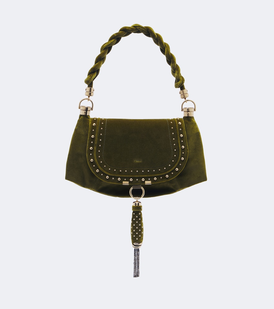 Chloé Marcie Foulard Small Velvet Shoulder Bag