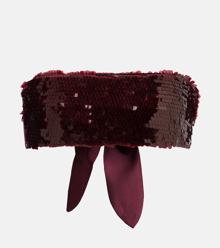 Top a fascia con paillettes