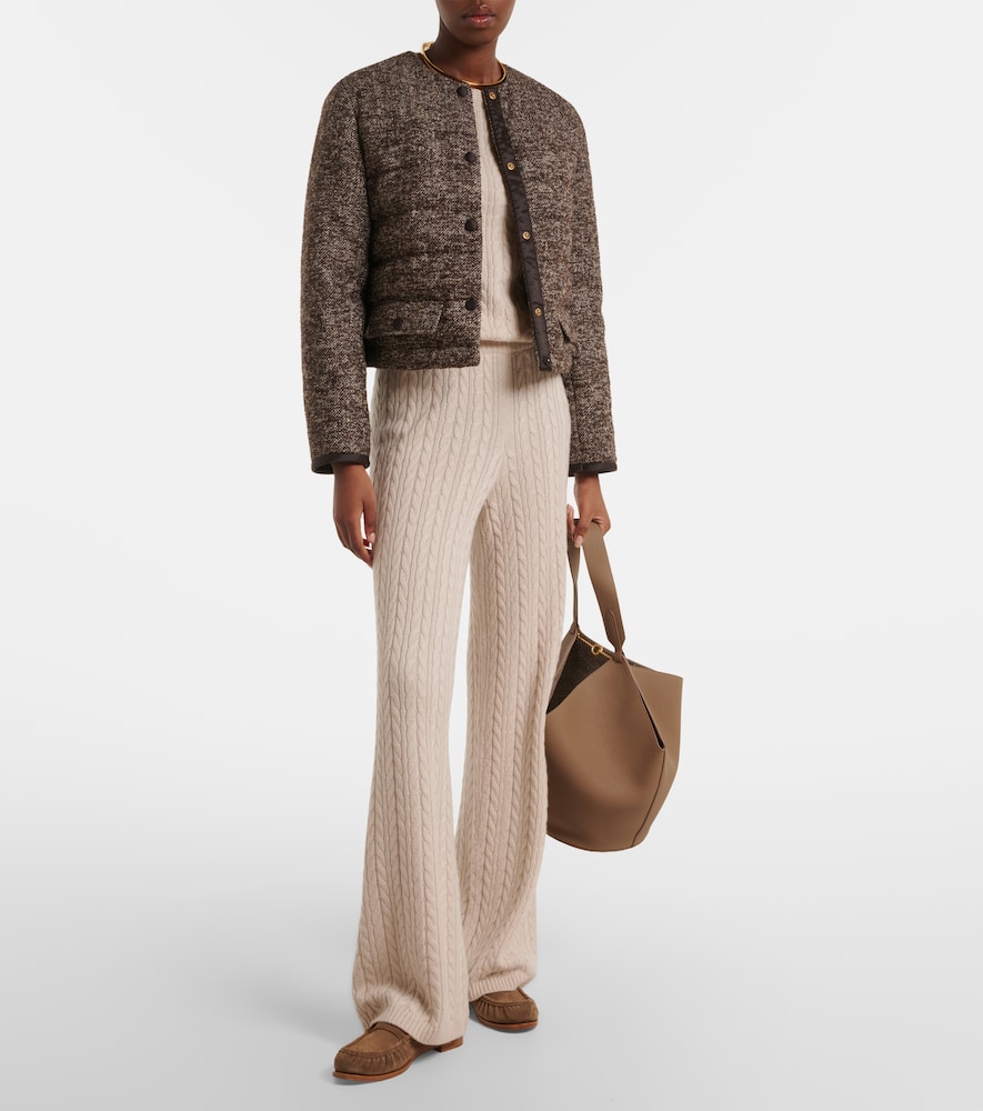 Cropped Wool-Blend Puffer Jacket
