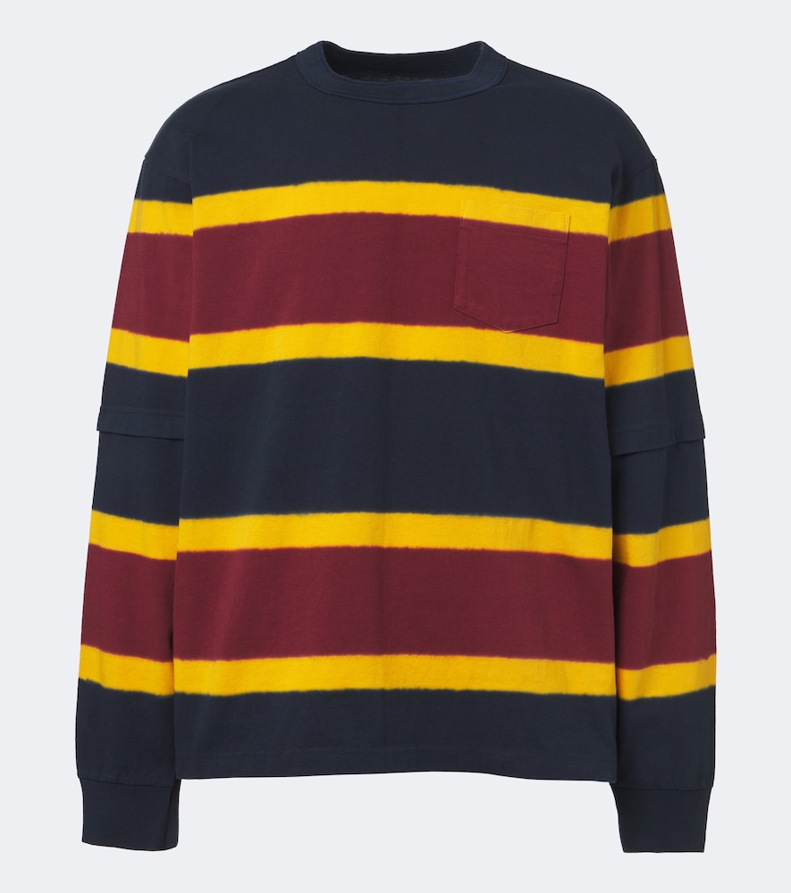 Sacai Sweat-shirt en coton rayures 500€