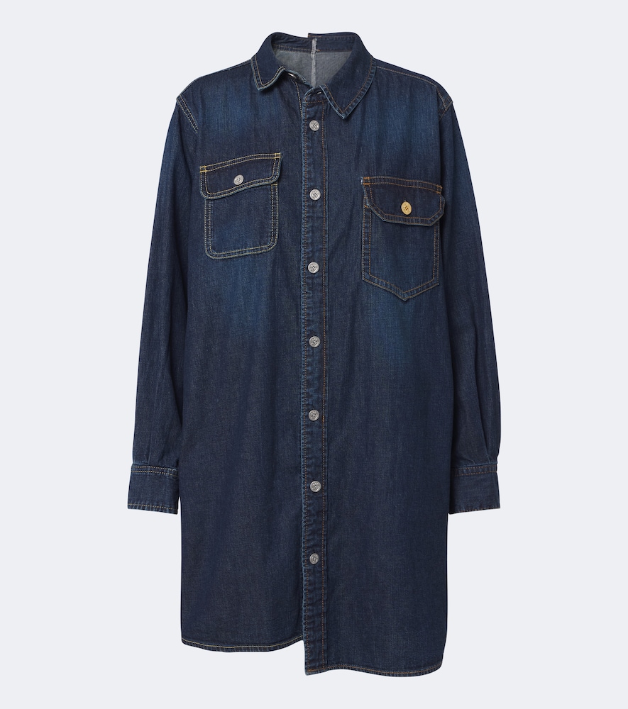 sacai Sacai Asymmetric denim shirt dress