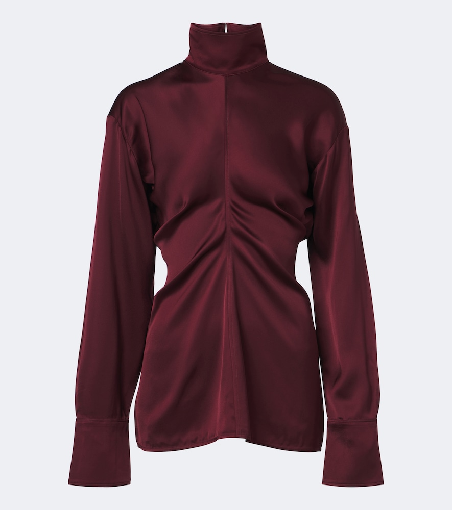 Bluse Slouch aus Satin