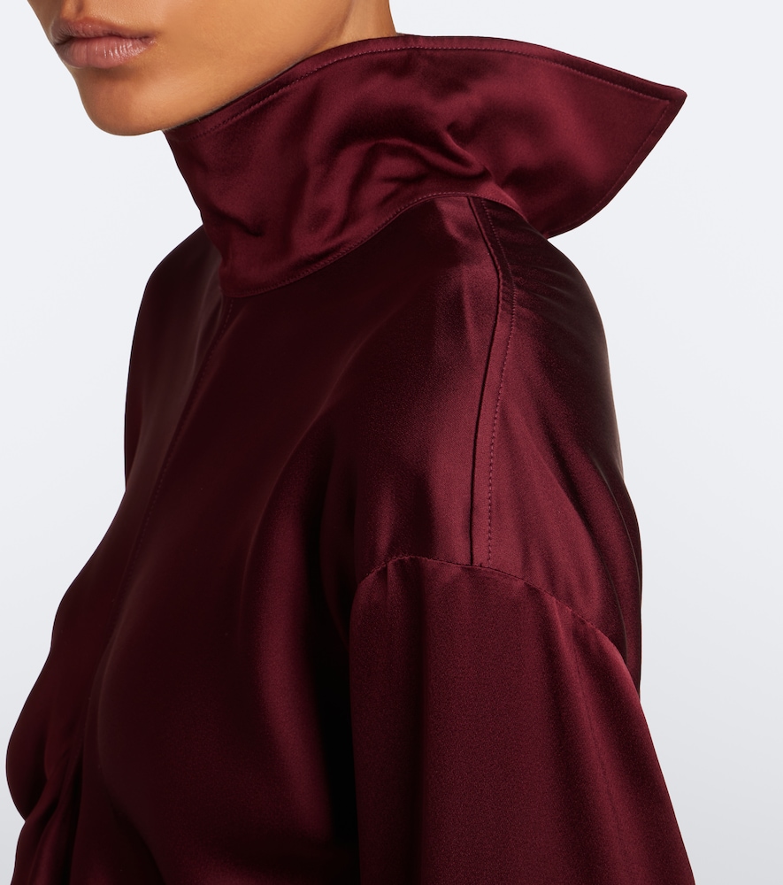 Slouch Draped Crêpe Blouse