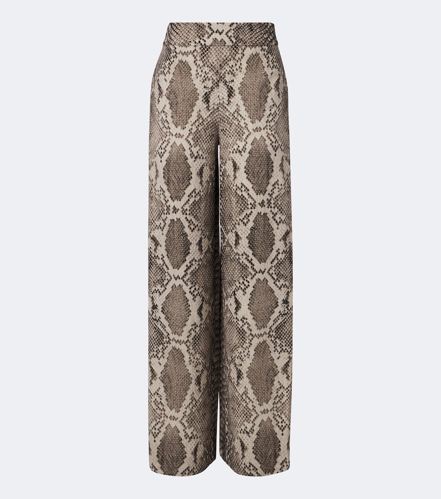 Weite Hose Rita aus Satin-Twill