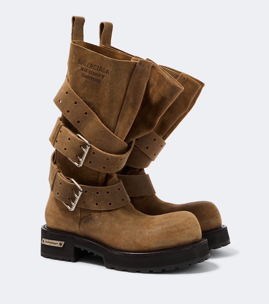 Bikerstiefel Venom aus Veloursleder