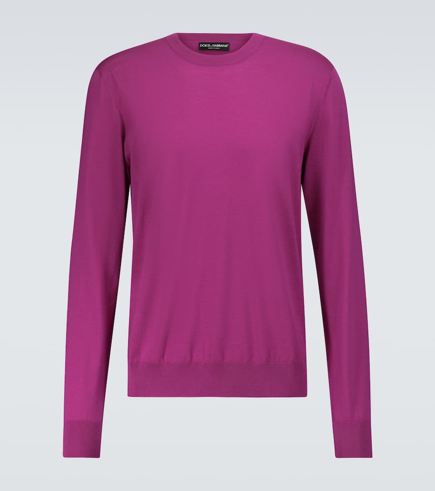 Click to view more detailed imagery on our partner's website Dolce & Gabbana Virgin Wool Crewneck Sweater In Pink