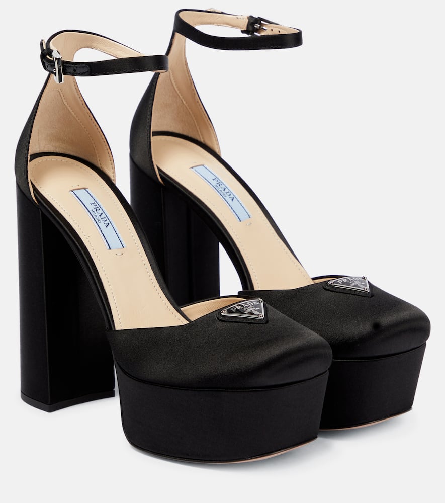 Prada Satin platform pumps