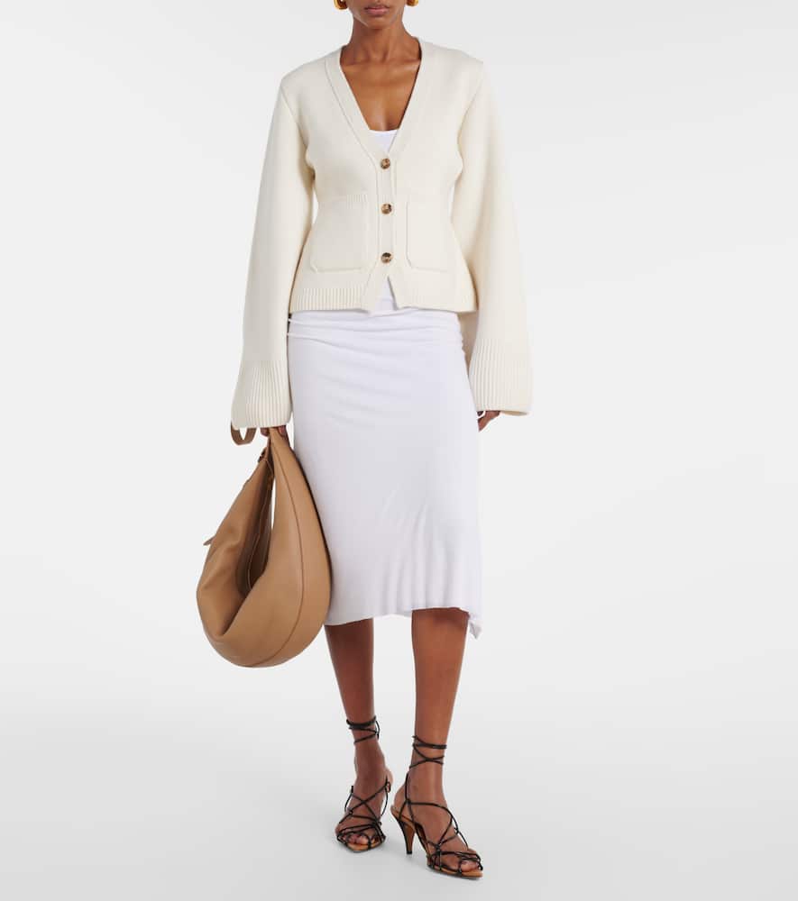 Khaite Scarlet Cashmere Cardigan In Glaze