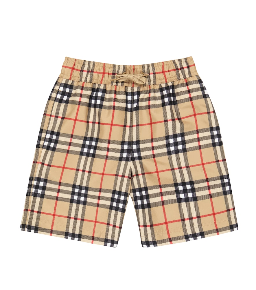 Burberry Kids Archive Check swim trunks