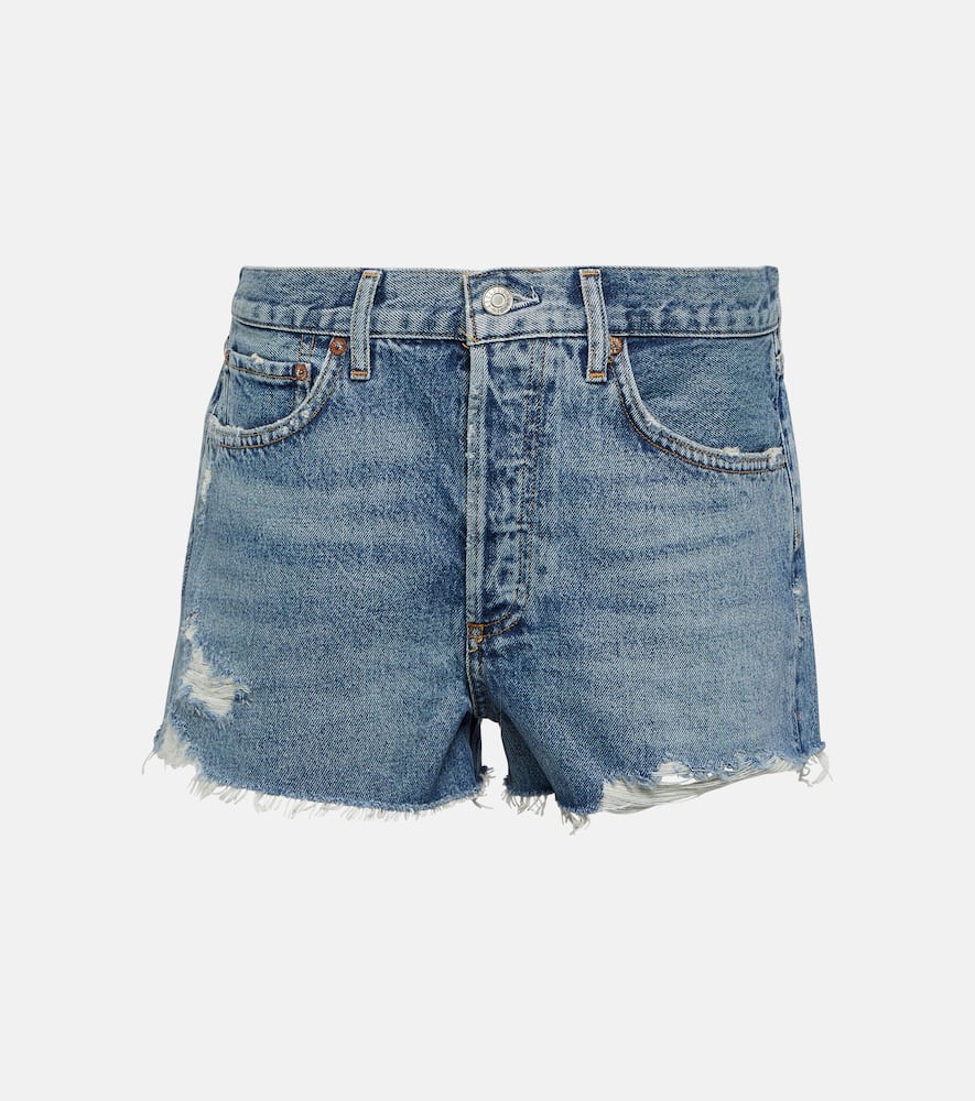 Shop Agolde Parker Denim Shorts In Grudge