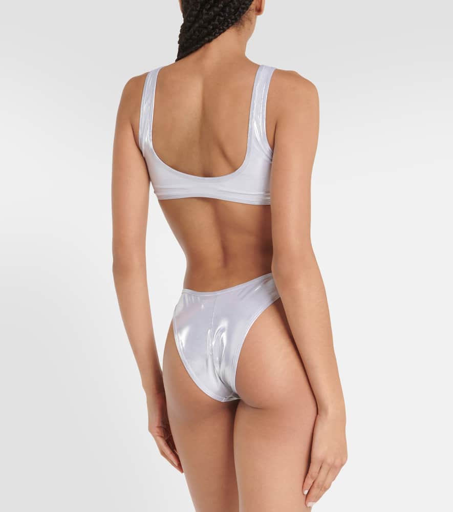 REINA OLGA COOLIO LAMÉ BIKINI TOP