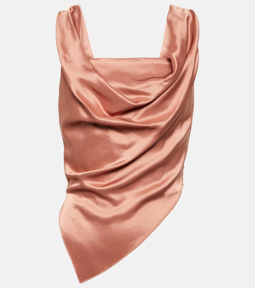 Nanushka Petra draped satin top