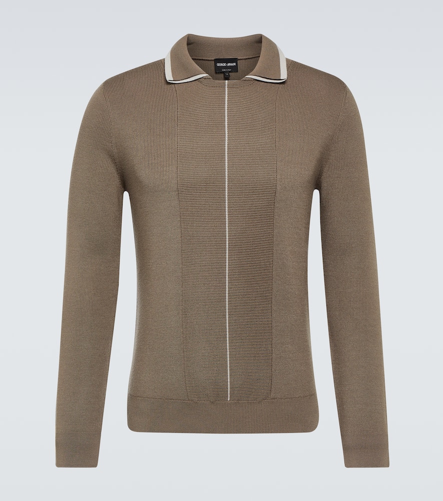Wool polo top