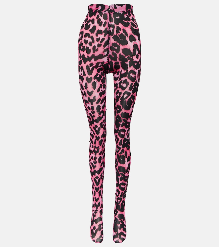 Alex Perry Cadie leopard-print tights