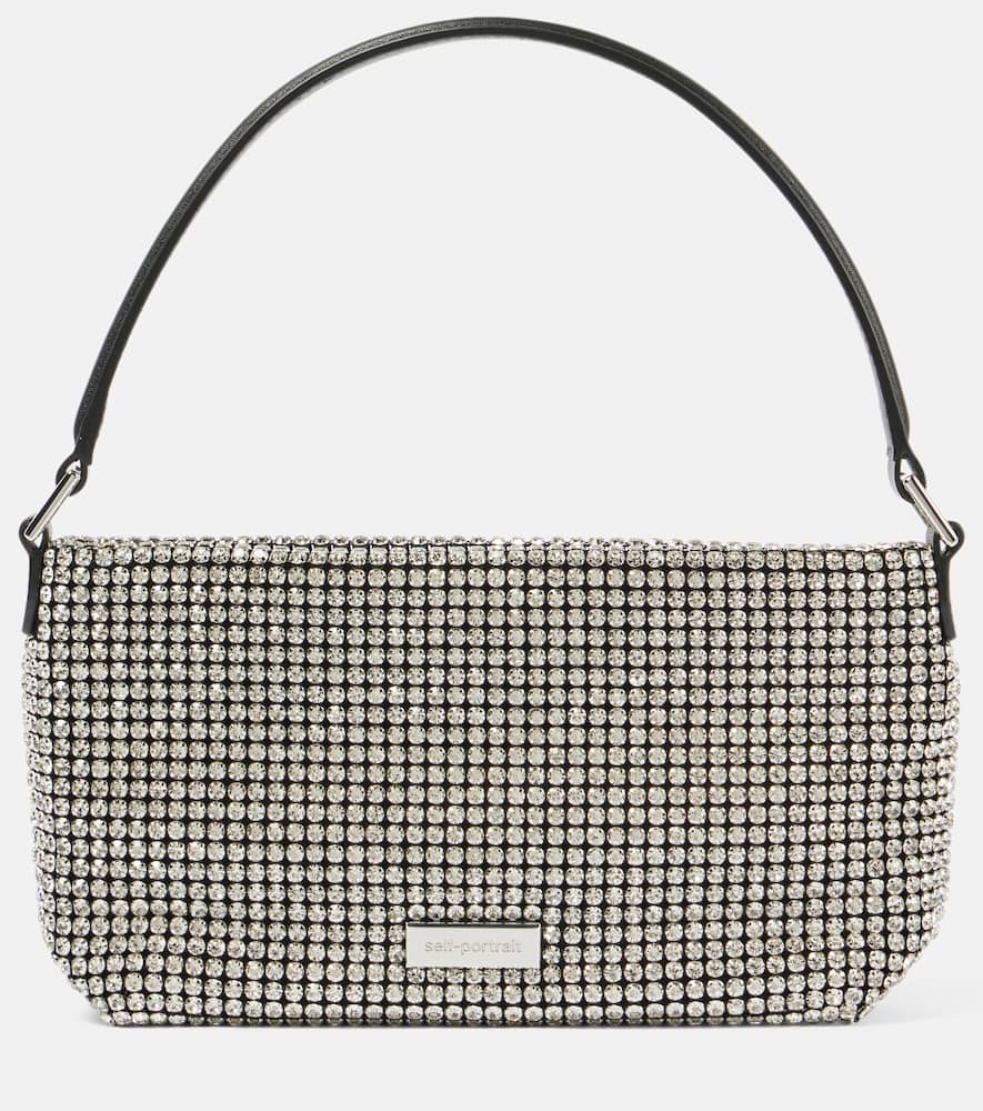 Self-Portrait Diamante Small embellished shoulder bag
