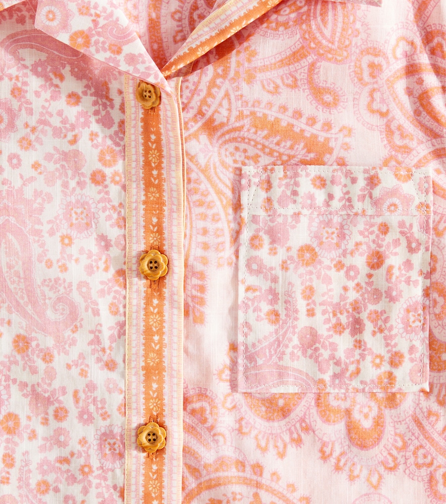 ZIMMERMANN OTTIE PAISLEY COTTON SHIRT