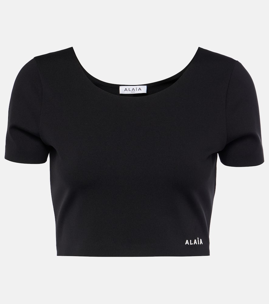 ALAÏA ALAÏA LOGO CROP TOP
