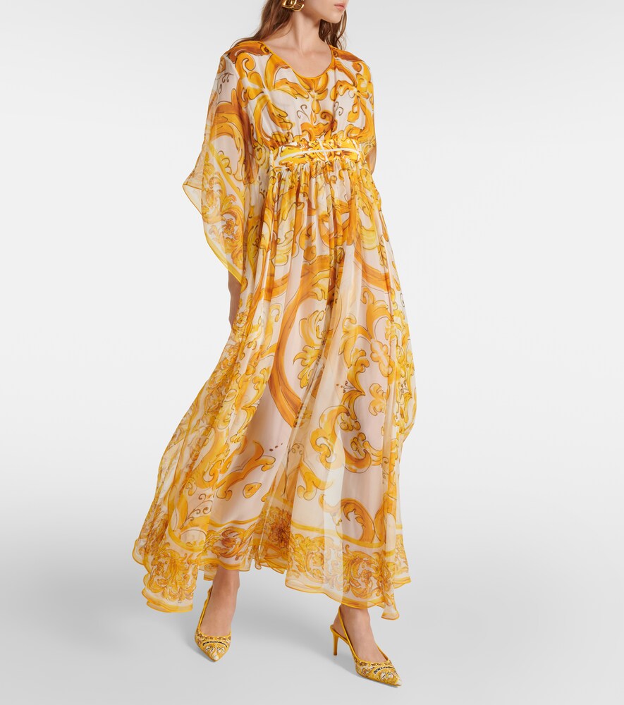 Dolce & Gabbana Majolica silk chiffon maxi dress